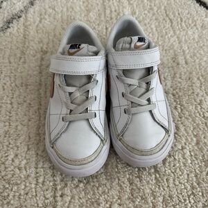 Nike Kids White and Gray Sneakers